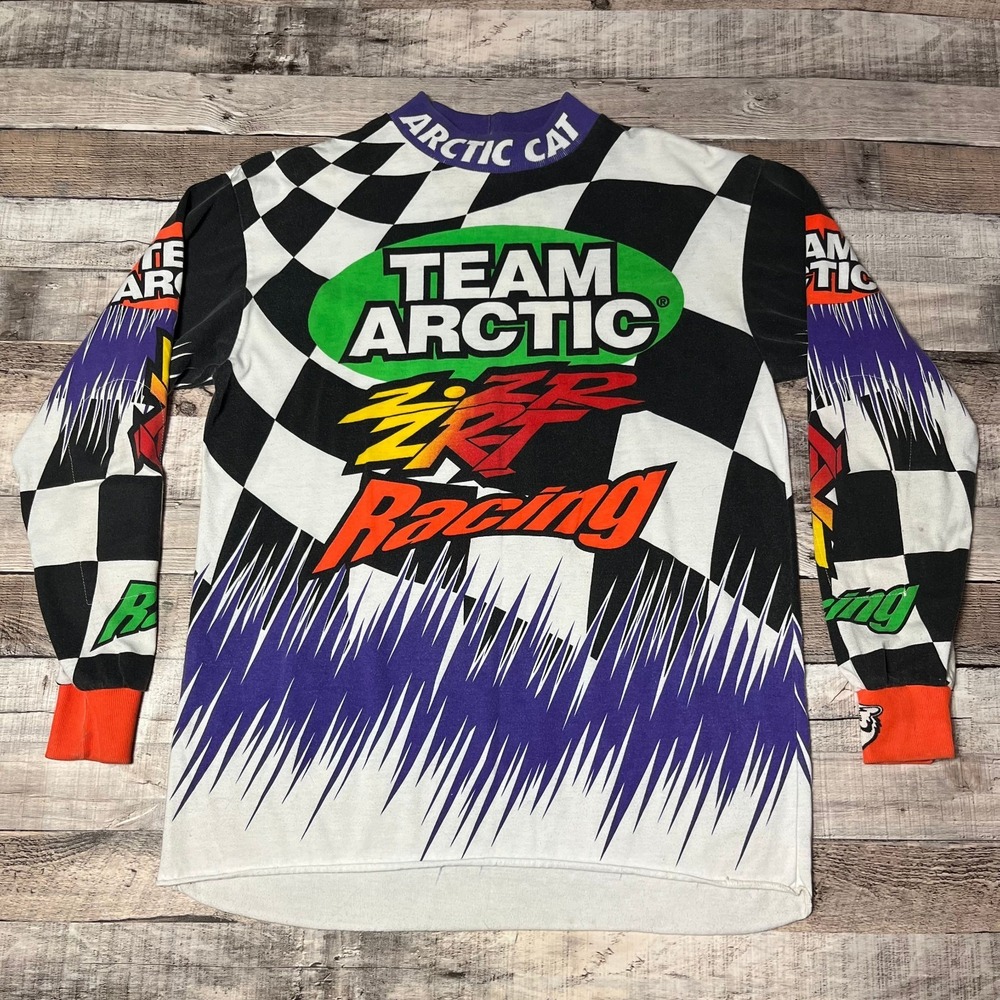 Arctic Cat Jersey Adult Large Vintage Snow Mobile Motorsports Apparel